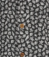 Caribbean Mini Shell Print Short Sleeve Woven Camp Shirt