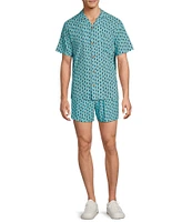 Caribbean Mini Toucan 5#double; Inseam Cabana Swim Trunks