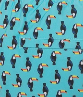 Caribbean Mini Toucan 5#double; Inseam Cabana Swim Trunks