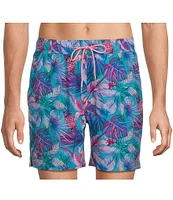 Caribbean Neon Pineapples 6#double; Swim Trunks
