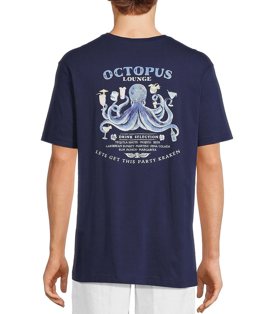 Caribbean Octopus Party Short Sleeve Graphic T-Shirt