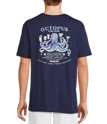 Caribbean Octopus Party Short Sleeve Graphic T-Shirt