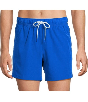 Caribbean Palmsway 8#double; Solid Swim Trunks