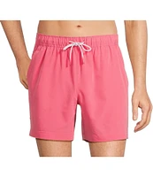 Caribbean Palmsway 6#double; Solid Swim Trunks
