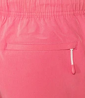 Caribbean Palmsway 6#double; Solid Swim Trunks