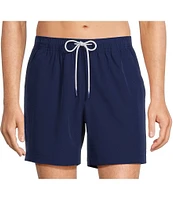 Caribbean Palmsway 6#double; Solid Swim Trunks