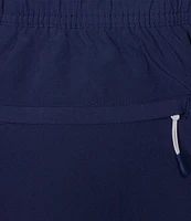 Caribbean Palmsway 6#double; Solid Swim Trunks