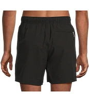 Caribbean Palmsway 6#double; Solid Swim Trunks