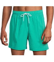 Caribbean Palmsway 6#double; Solid Swim Trunks