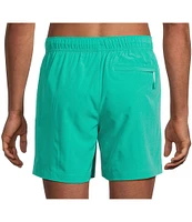 Caribbean Palmsway 6#double; Solid Swim Trunks