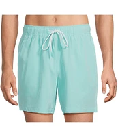 Caribbean Palmsway 6#double; Solid Swim Trunks