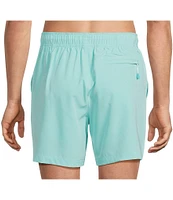 Caribbean Palmsway 6#double; Solid Swim Trunks
