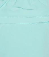 Caribbean Palmsway 6#double; Solid Swim Trunks