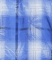 Caribbean Plaid Textured Short Sleeve Woven Shirt