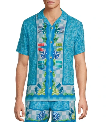 Caribbean Poolside Resort Cabana Woven Top