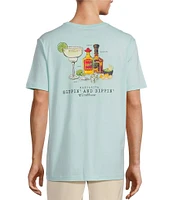 Caribbean Sippin N Dippin Short Sleeve Graphic T-Shirt