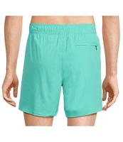 Caribbean Solid 6#double; Inseam Swim Trunks