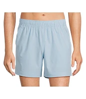 Caribbean Solid 6#double; Inseam Swim Trunks