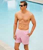 Caribbean Solid 6#double; Inseam Swim Trunks