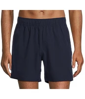 Caribbean Solid 6#double; Inseam Swim Trunks