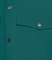 Caribbean Solid Performance Stretch Short Sleeve Woven Shirt