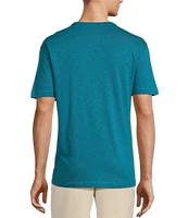 Caribbean Solid Short Sleeve Slub T-Shirt