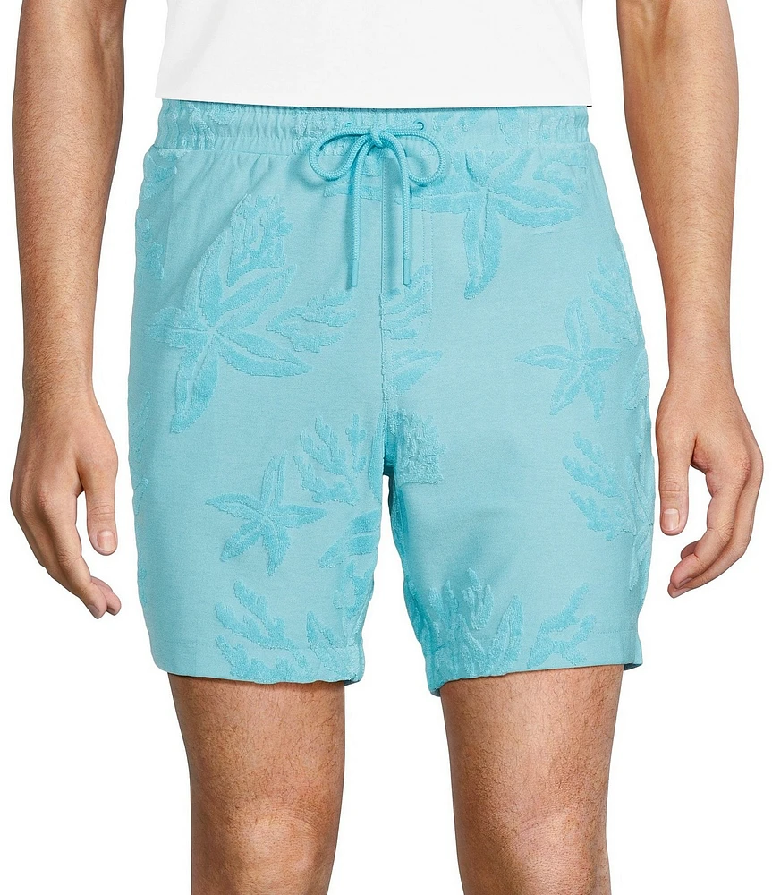 Caribbean Starfish Terry 7#double; Inseam Knit Shorts