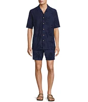 Caribbean Starfish Terry Short Sleeve Knit Shirt