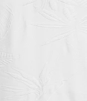 Caribbean Textured Floral Jacquard Short Sleeve Polo Shirt