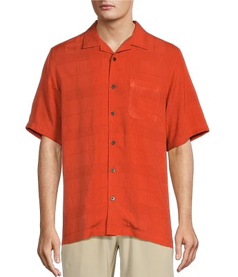 Caribbean Textured Short Sleeve Woven Shirt