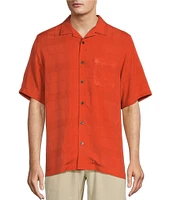 Caribbean Textured Short Sleeve Woven Shirt