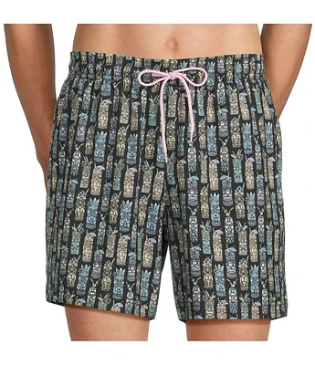 Caribbean Tiki Drinks 6#double; Swim Trunks