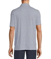 Caribbean Toucan Print Performance Stretch Short Sleeve Polo Shirt