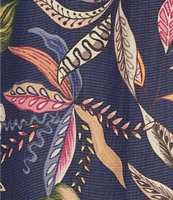 Caribbean Tropical Floral Print Short Sleeve Woven Shirt