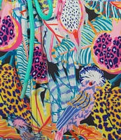 Caribbean Tropical Jungle 5#double; Swim Trunks