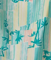 Caribbean V-stripe Palms 6#double; Swim Trunks