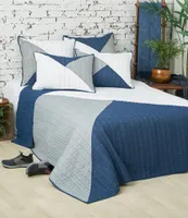 carol & frank Asymmetrical Modern Diamond Pattern Colorblock Quilt