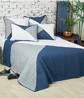 carol & frank Asymmetrical Modern Diamond Pattern Colorblock Quilt