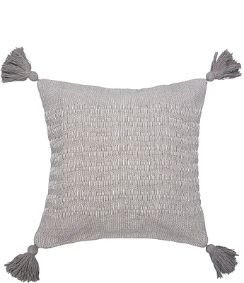 carol & frank Hodges Tassel Woven Cotton Throw Pillow