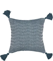 carol & frank Hodges Tassel Woven Cotton Throw Pillow