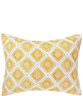 carol & frank Carver Diamond Design Cotton Voile Standard Pillow Sham