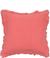 carol & frank Cheryl Dobby Weave Pick Stitch Border Decorative Pillow