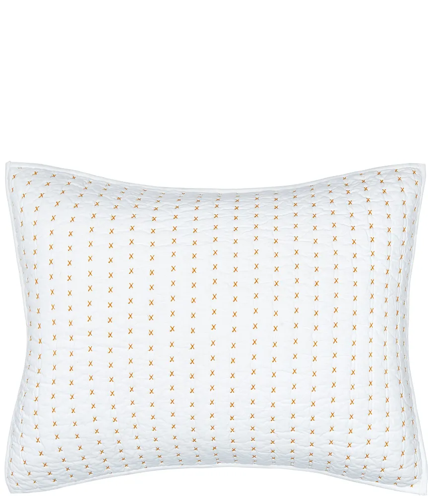 carol & frank Hilton X Stitching Standard Pillow Sham