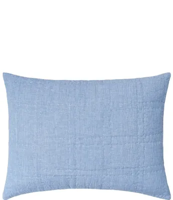 carol & frank Hugh Hand-Stitched Block Pattern Standard Pillow Sham