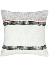 carol & frank Luna Melange Mixed Weave Space-Dye Accent Stripe Decorative Pillow