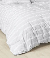 carol & frank Mason Sateen Dobby Weave Stripe Duvet Cover