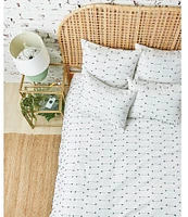 carol & frank Mel Indigo Dobby Weave Duvet Cover