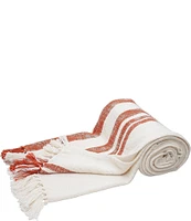 carol & frank Morgan Striped Fringe Throw Blanket