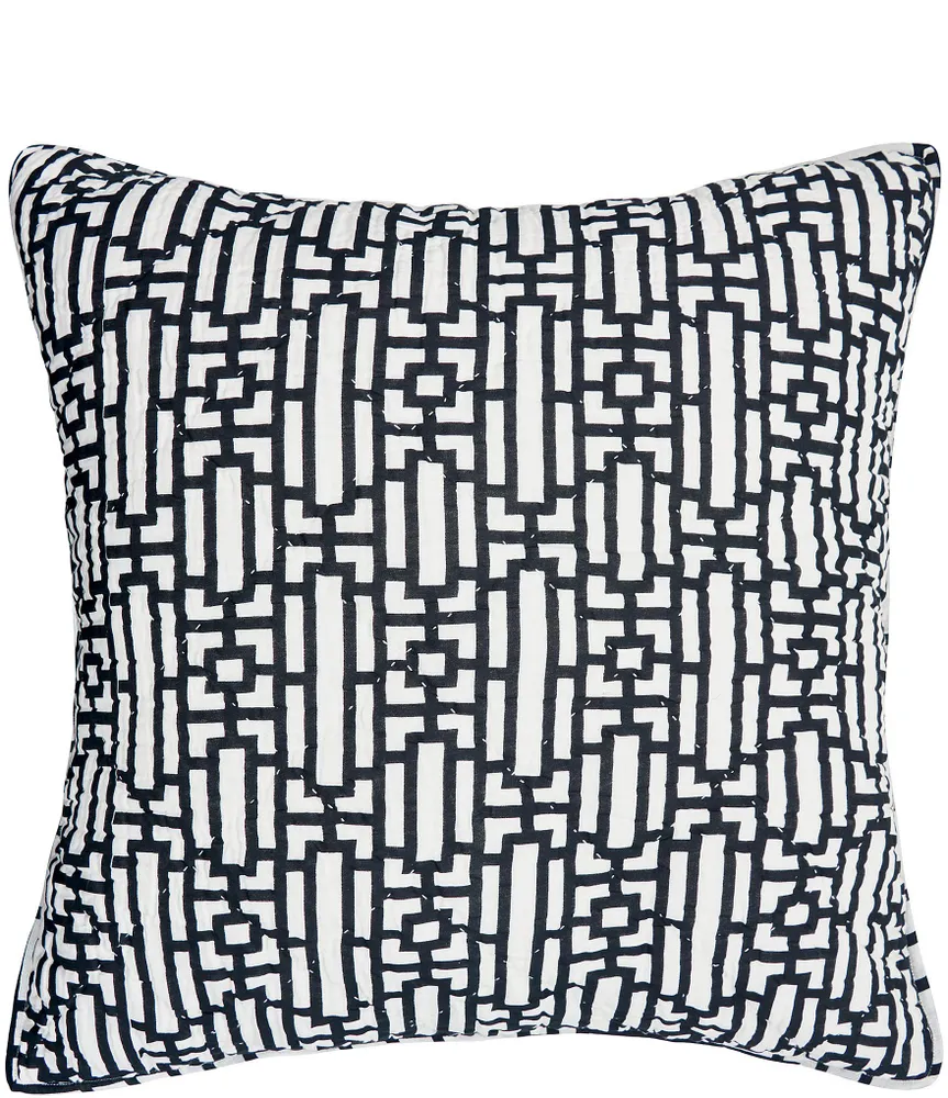 carol & frank Naya Geometric Pattern Double-Sided Euro Sham