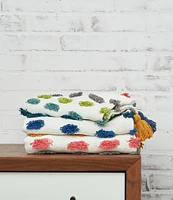 carol & frank Vaughan Multicolor Tufted Accents Tassel Throw Blanket